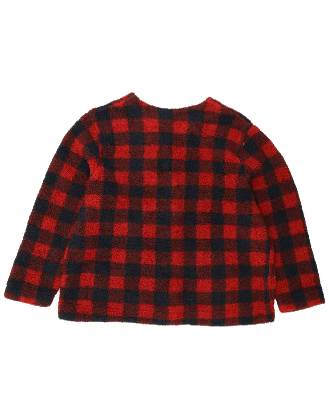 Lee Damen-Fleecejacke mit lockerer Passform, UK 18, XL, rotes Gingham-Polyester