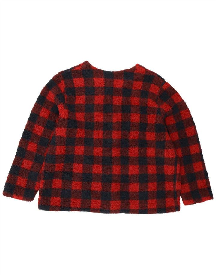 Lee Damen-Fleecejacke mit lockerer Passform, UK 18, XL, rotes Gingham-Polyester