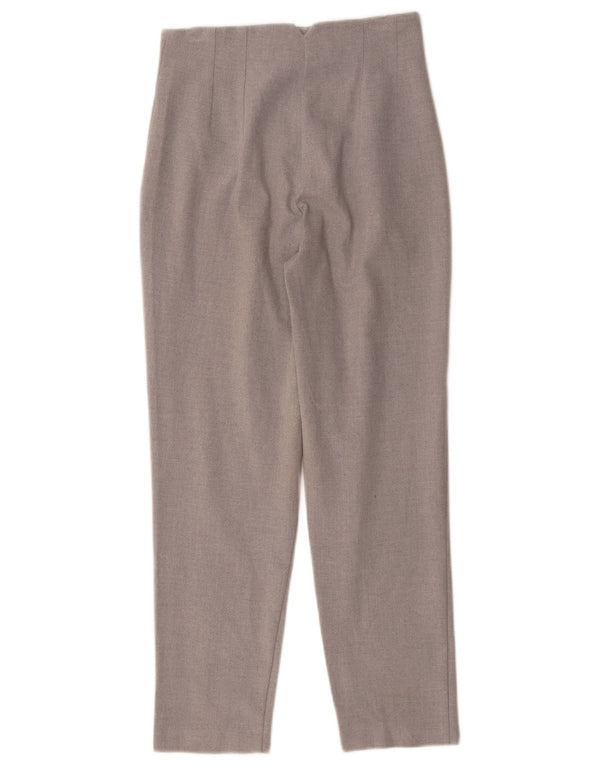 Zara Damen-Anzughose mit hoher Taille, XS, W24, L26, Grau, Polyester