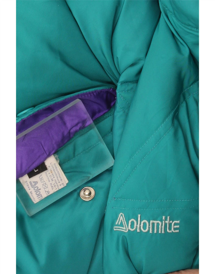 Dolomite Womens Hooded Reversible Wattierte Jacke UK 16 Large Blau Polyester