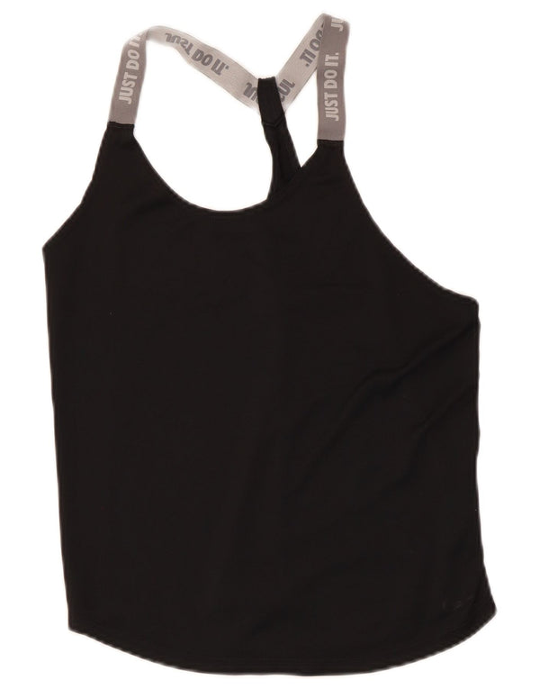 Nike Womens Graphic Vest Top UK 8 Small Schwarzes Colourblock-Polyester