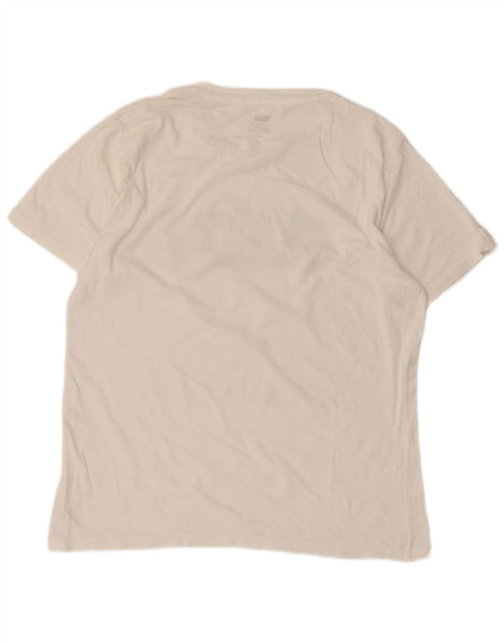 LEVI'S Damen-T-Shirt mit Grafik, UK 10, Größe S, Weiß