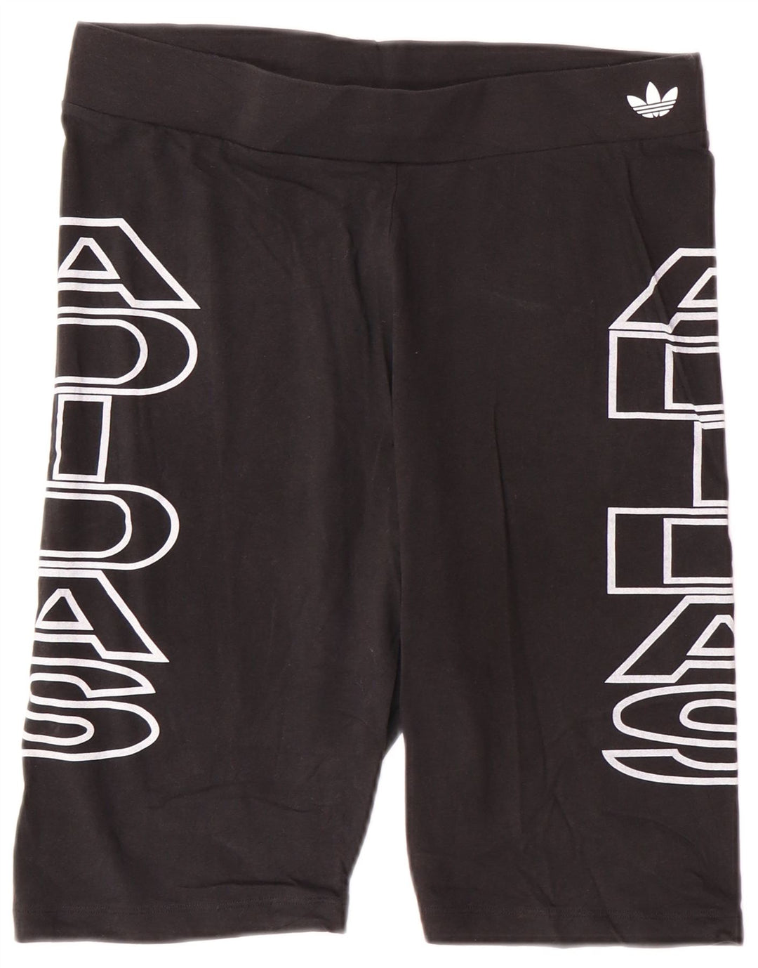 ADIDAS Damen Graphic Sport Shorts UK 18 XL Schwarz Baumwolle