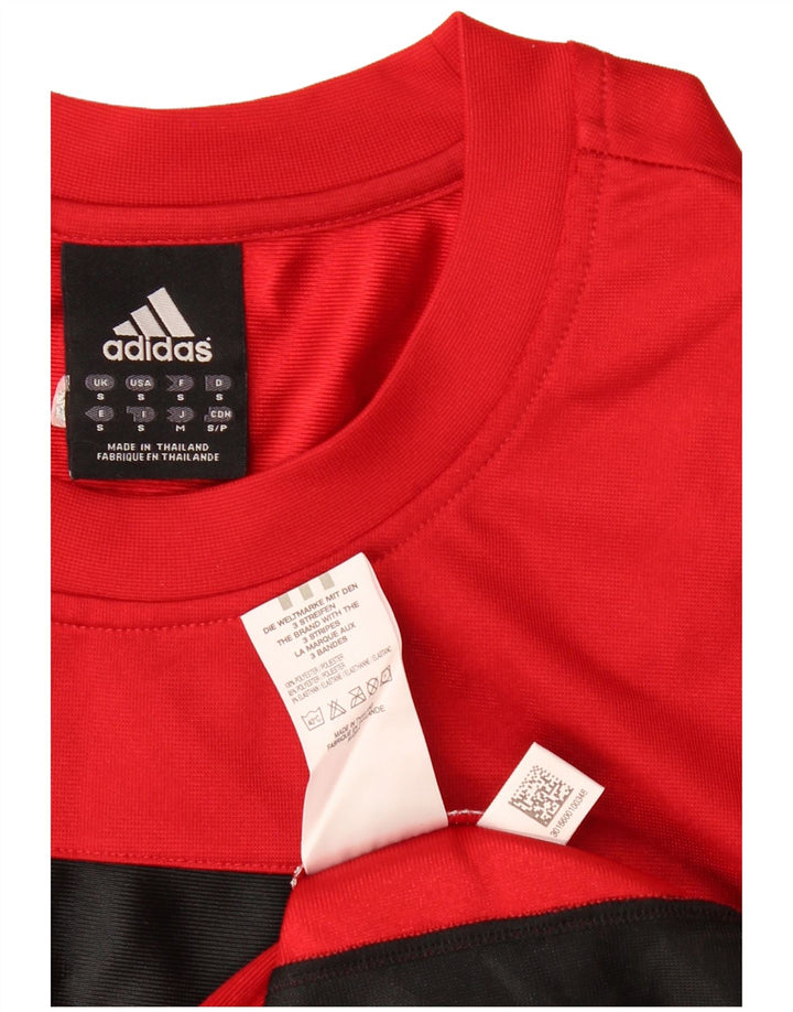 ADIDAS Herren Grafik-Weste-Top, klein, rot, Farbblock-Polyester
