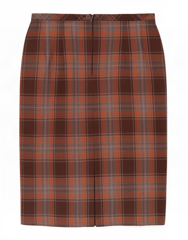 Marks & Spencer Damen Bleistiftrock UK 20 2XL W38 braun karierte Wolle