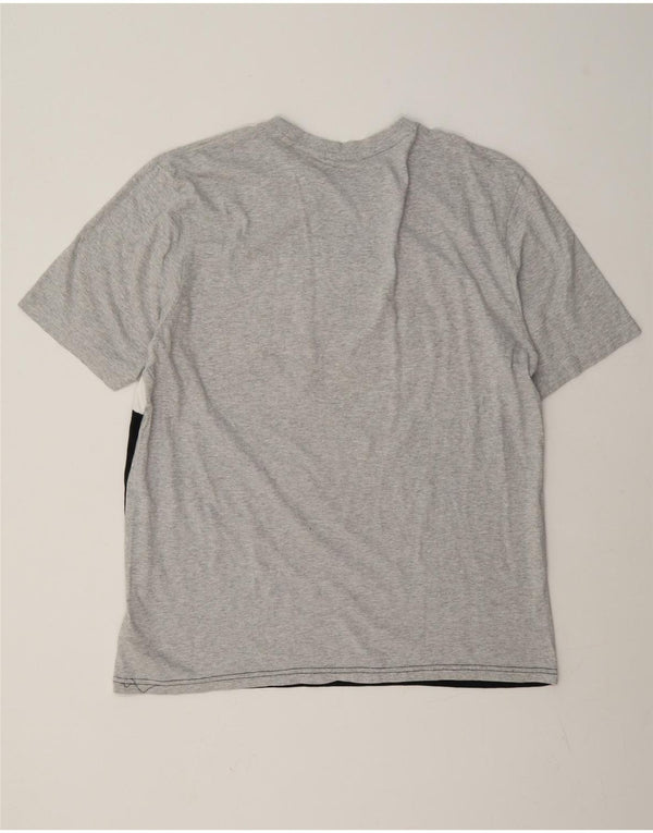 Fila Herren-T-Shirt mit Grafik, groß, Grau, Colourblock-Baumwolle