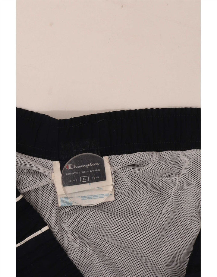 Champion Herren-Badeshorts mit Grafik, groß, Marineblau, Farbblock-Polyester