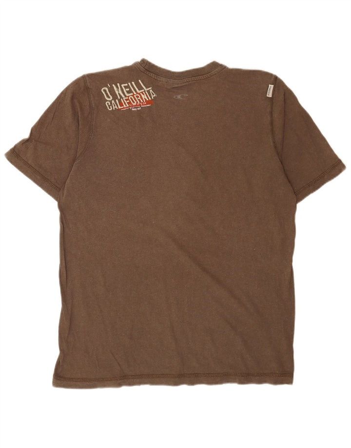 O'Neill Herren Grafik-T-Shirt-Oberteil aus mittelgrauer Baumwolle