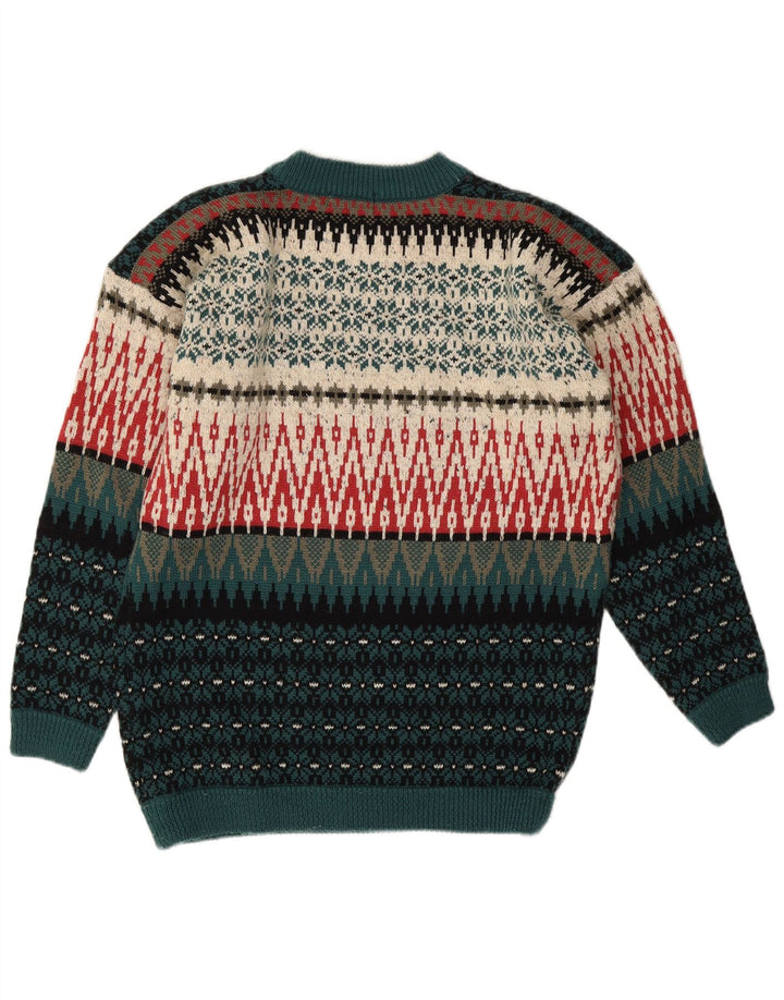 Esprit Damen-Pullover mit Rundhalsausschnitt, EU 40, mittelmehrfarbig, Fair Isle