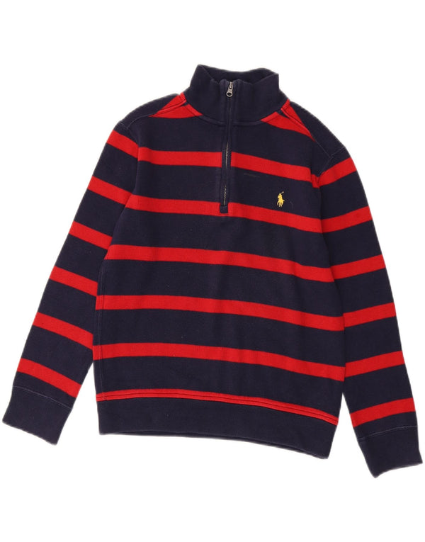 Polo Ralph Lauren Jungen-Pullover mit Reißverschluss am Hals, 10–11 Jahre, mittleres Marineblau