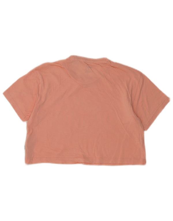 Puma Mädchen Crop Graphic T-Shirt Top 7–8 Jahre rosa Baumwolle