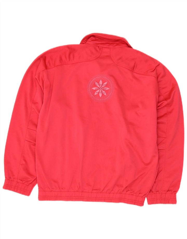DIADORA Damen-Trainingsanzug-Top-Jacke IT 42 Mittelrotes Polyester