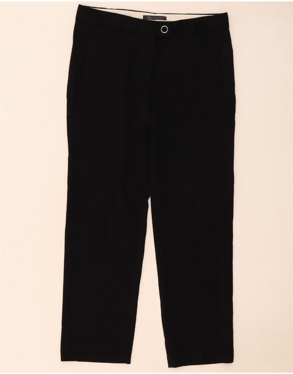 Marks & Spencer Damen gerade Anzughose UK 12 Medium W30 L28 Schwarz