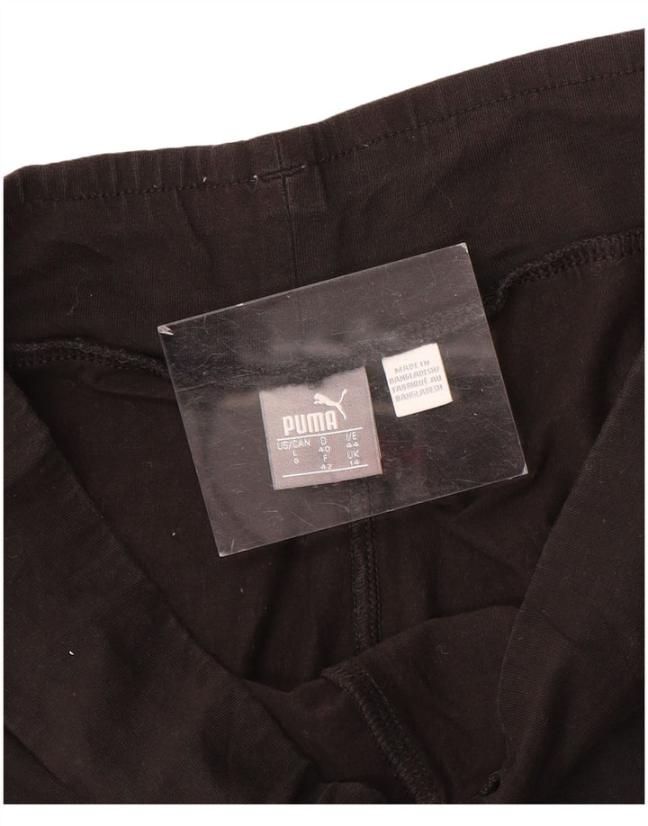 Puma Damen Graphic Leggings UK 14 Medium Schwarz