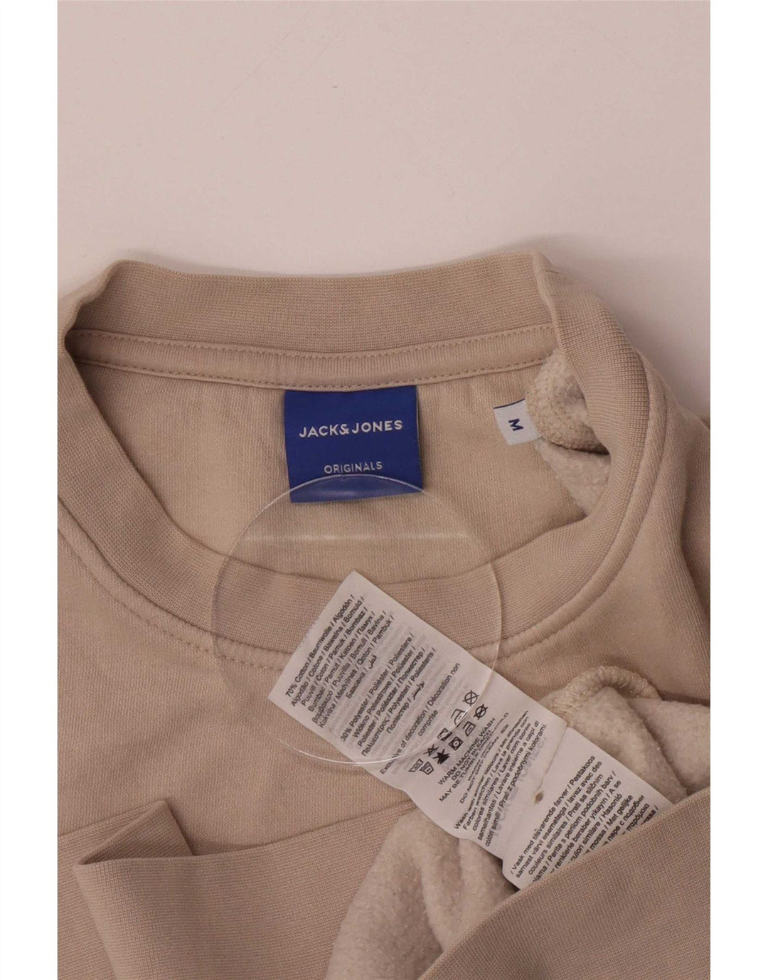 Jack & Jones Herren-Sweatshirt-Pullover, mittelbeige Baumwolle