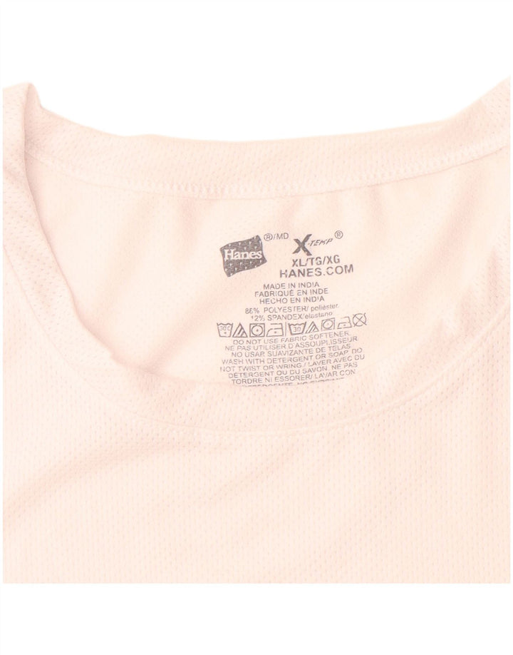 HANES Womens T-Shirt Top UK 18 XL White Polyester