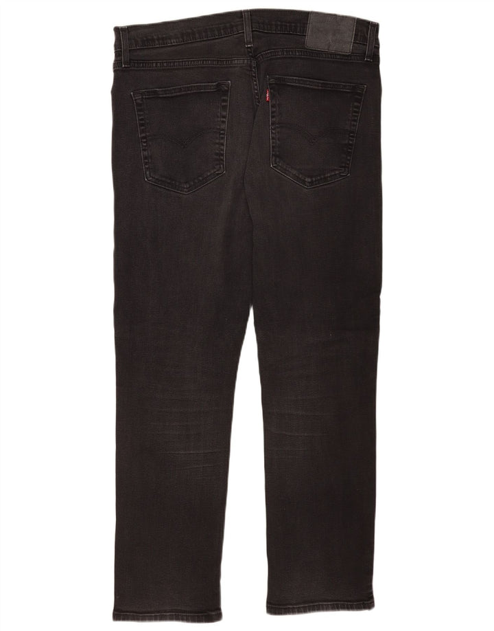 Levi's Herren Straight Jeans W36 L30 Schwarze Baumwolle
