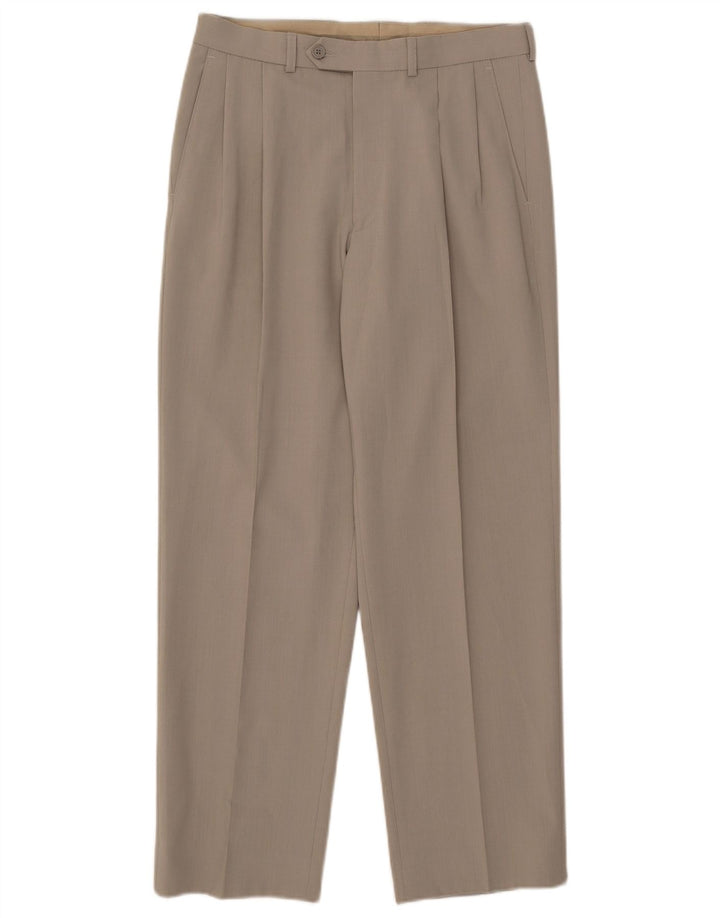 Marks & Spencer Herren-Anzughose mit Pegged-Anzug, W30, L29, beige, Polyester