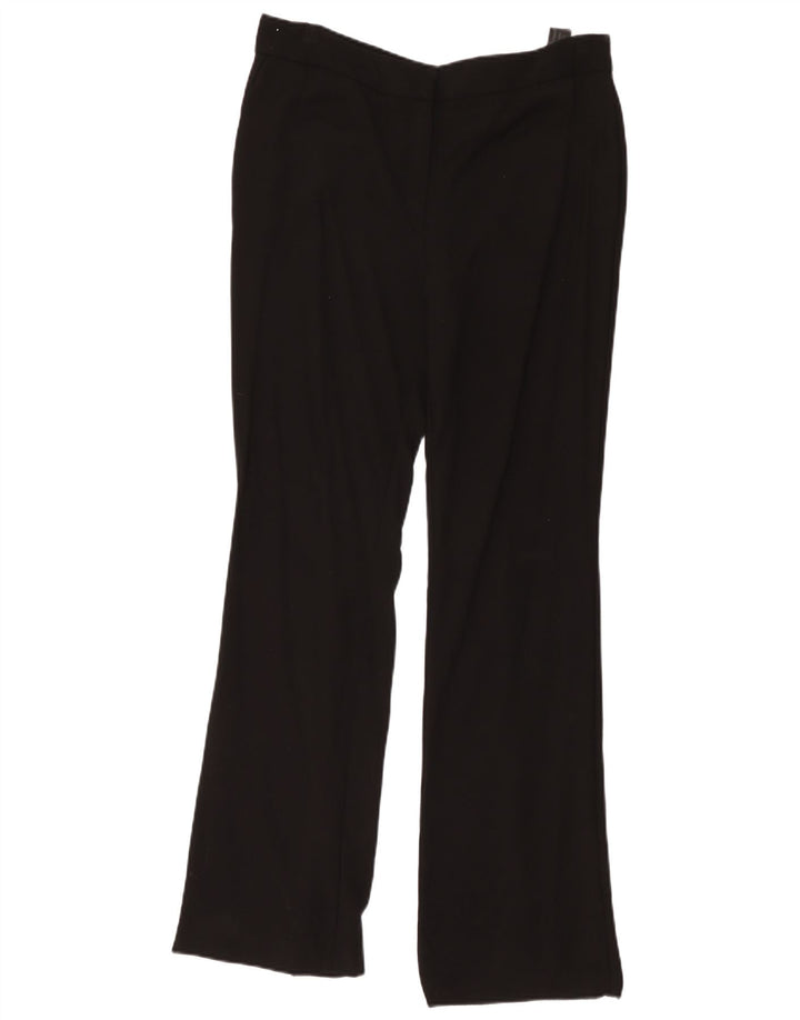 Massimo Dutti Damen Bootcut-Hose W34 L32 Schwarze Viskose