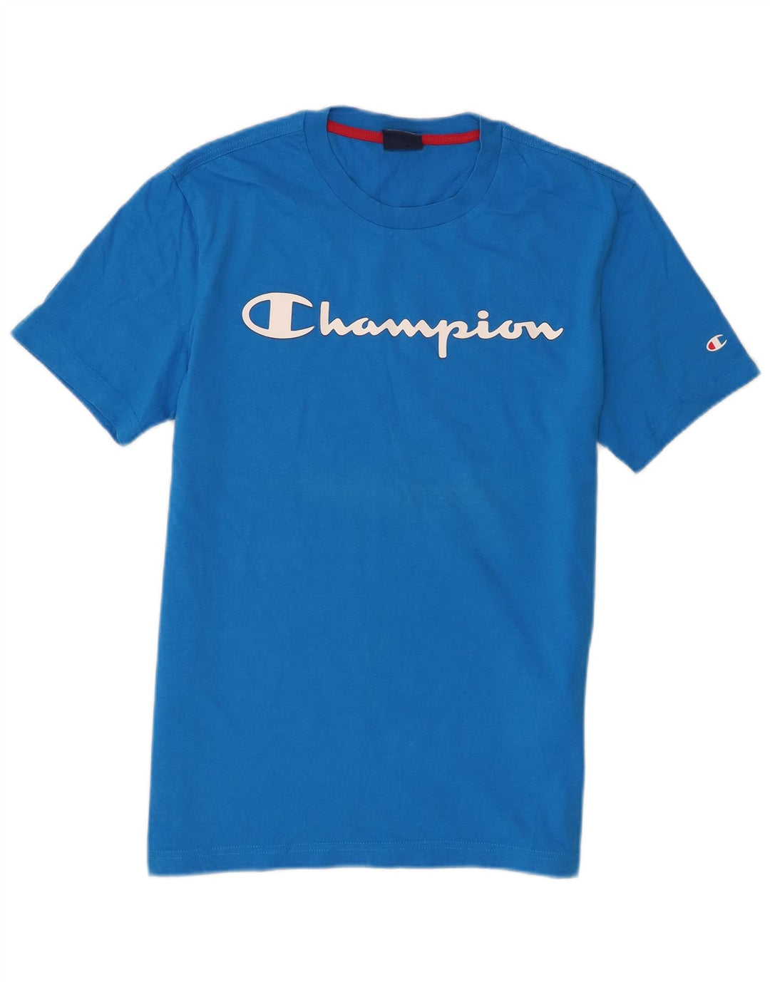 Champion Herren-T-Shirt mit Grafik, Größe S, Blau, Baumwolle