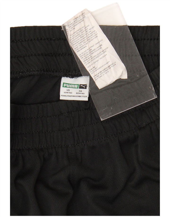 Puma Sportshorts für Jungen, 14–15 Jahre, Größe L, Schwarz, Colourblock-Polyester