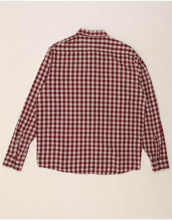 WRANGLER Mens Shirt XL Maroon Check Cotton Vintage Wrangler and Second-Hand Wrangler from Messina Hembry 