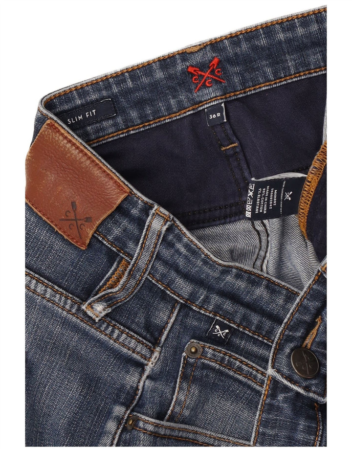 Crew Clothing Herren Slim Jeans W36 L31 Blaue Baumwolle