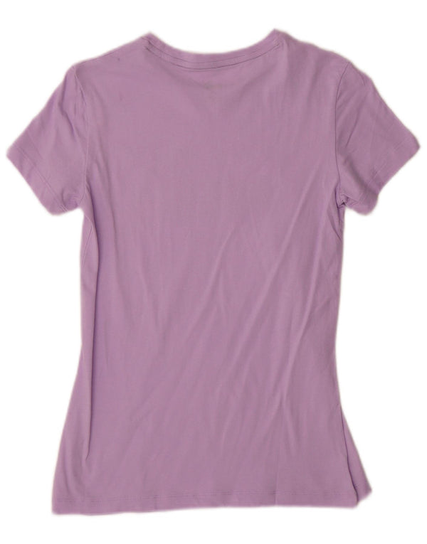 Puma Damen Grafik T-Shirt Top UK 6 XS Lila