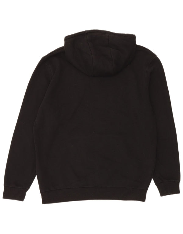 Ellesse Womens Graphic Hoodie Pullover UK 14 Große schwarze Baumwolle Sport