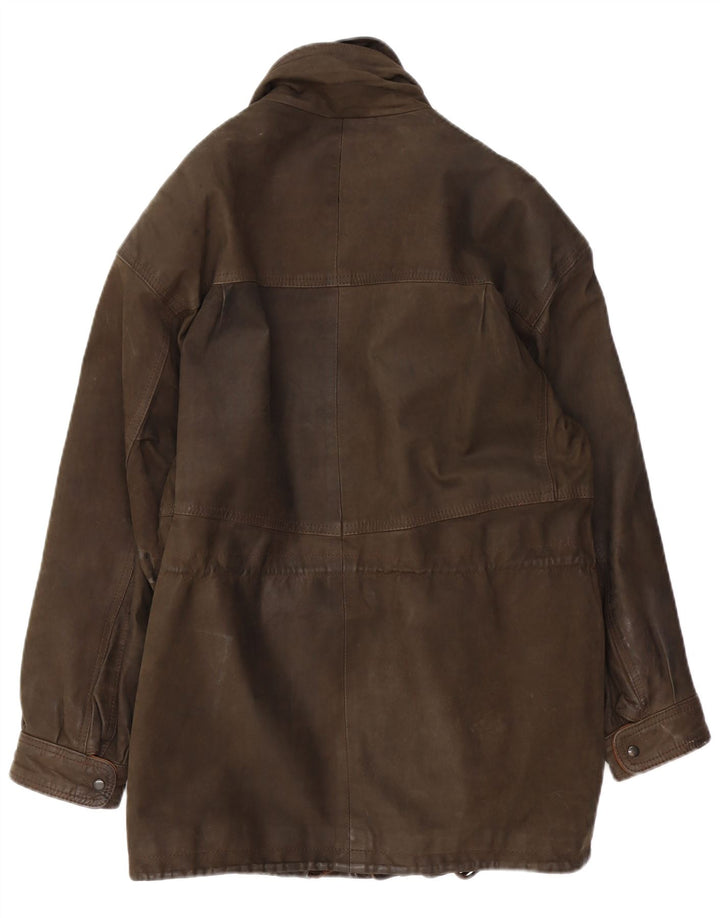 VINTAGE Herren Lederjacke IT 48 Mittelbraun