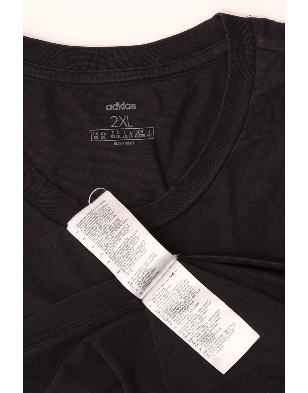 Adidas Herren Regular Graphic T-Shirt Top 2XL Schwarz Baumwolle