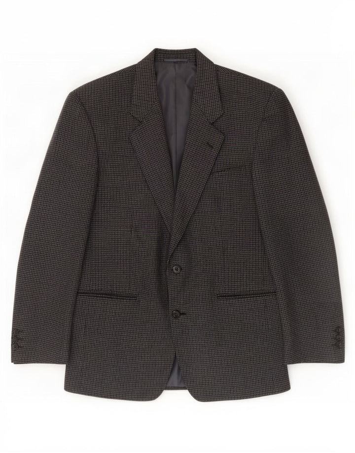 Wellington Herren-Blazer mit 2 Knöpfen, Gr. 40, groß, grauer Hahnentrittmuster