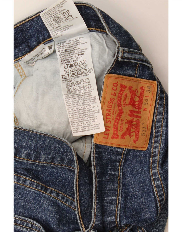 Levi's Herren 511 Slim Jeans W34 L26 Blaue Baumwolle