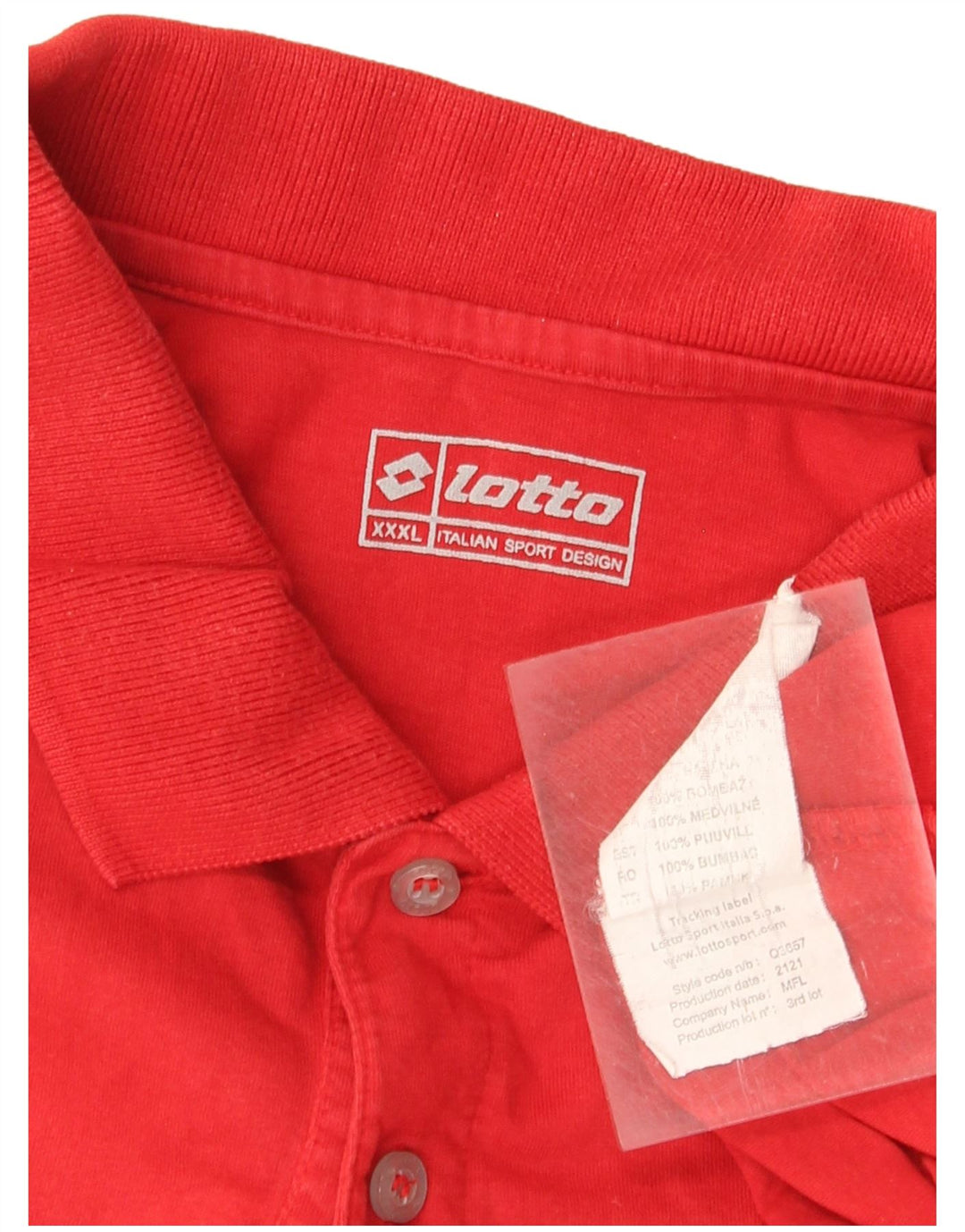 Lotto Herren Poloshirt 3XL Rot Baumwolle