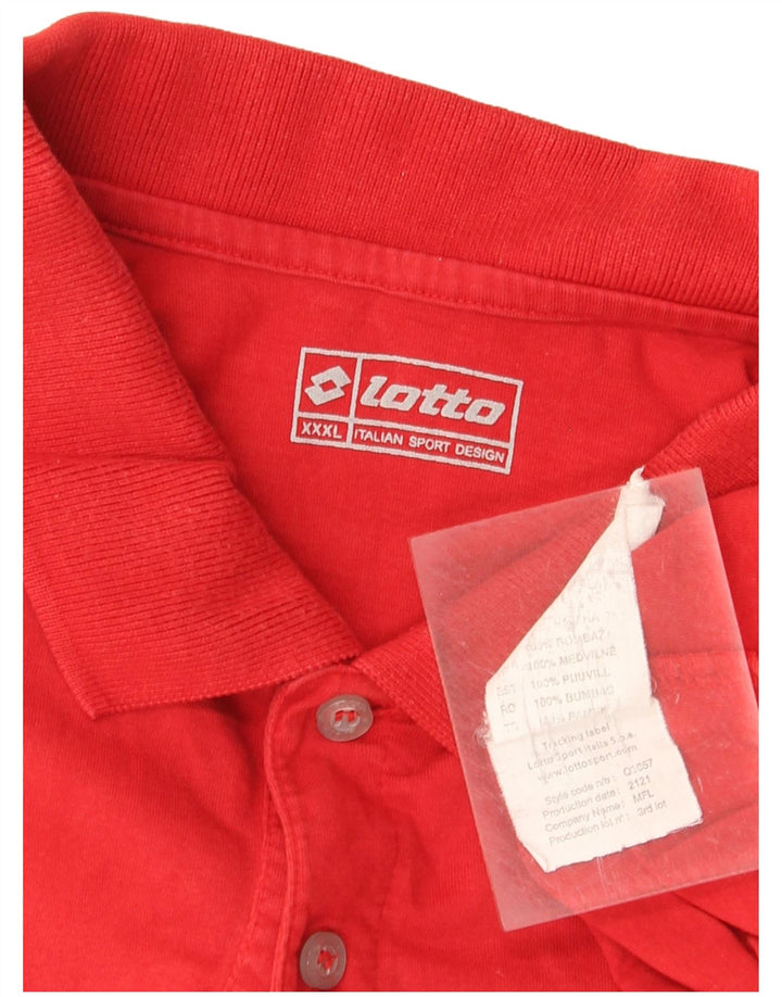 Lotto Herren Poloshirt 3XL Rot Baumwolle