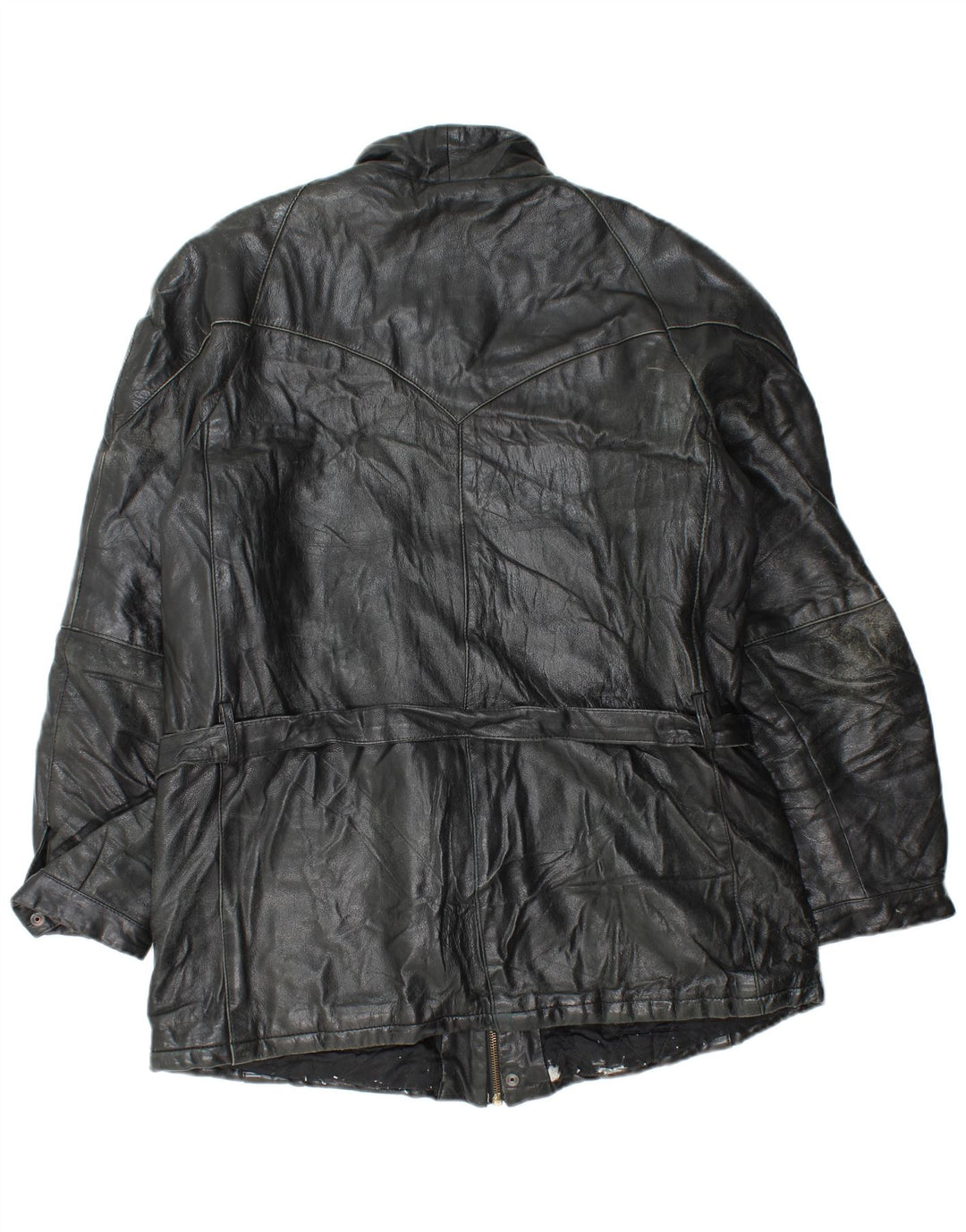 Vintage Herren Lederjacke UK 38 Medium Schwarz