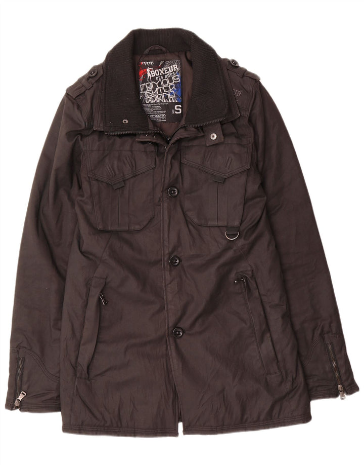 Boxeur Des Rues Herren-Utility-Jacke UK 36 Small Schwarz Polyester
