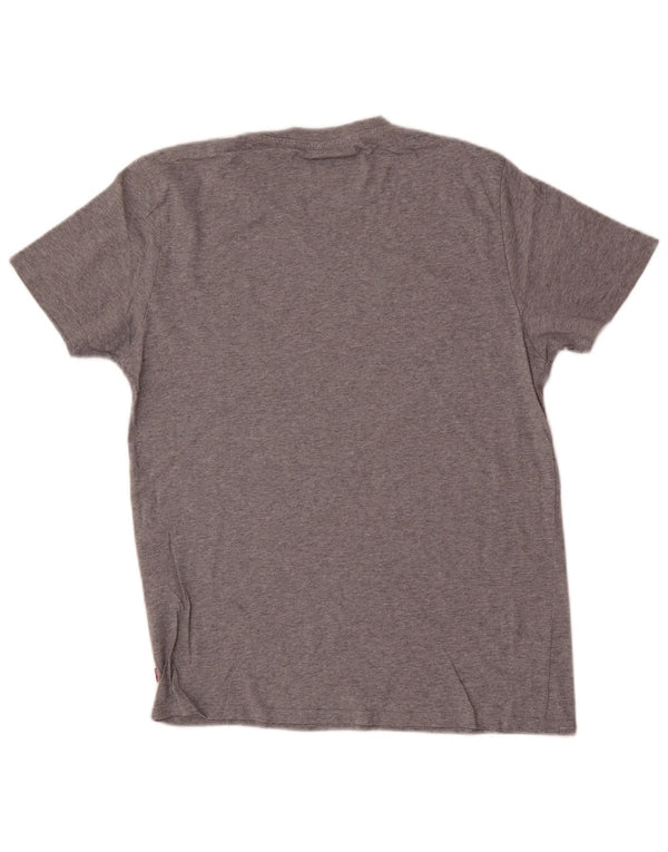 Levi's Mens Graphic T-Shirt Top Medium Grey Flecked Cotton