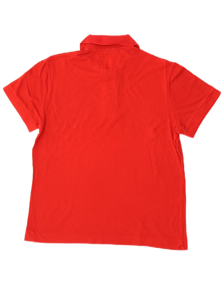 LACOSTE Herren-Poloshirt, Größe 4, mittelrote Baumwolle