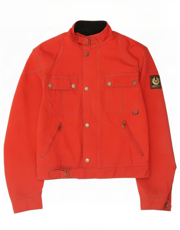 Belstaff Herren Bikerjacke UK 40 Großes rotes Nylon