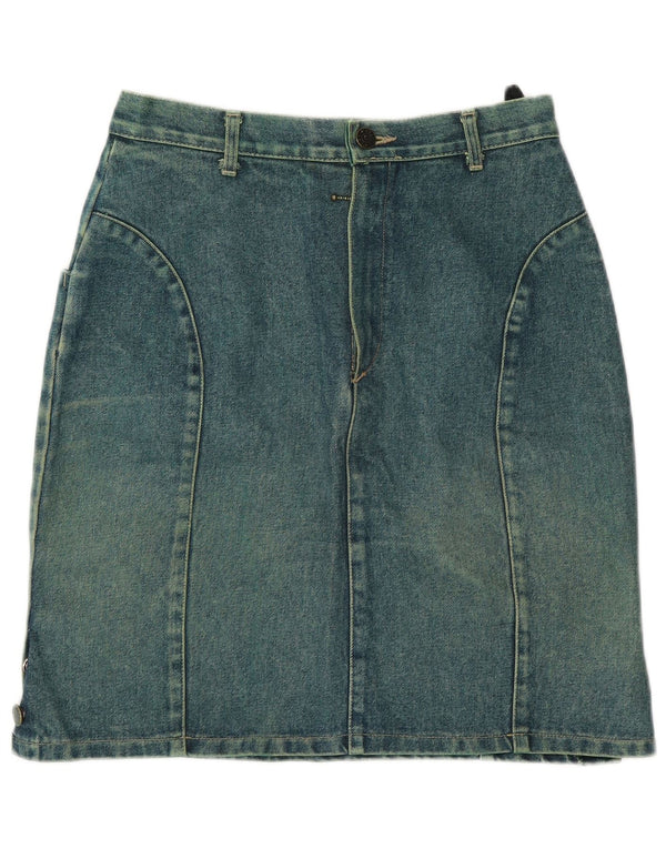 Lee Cooper Damen Jeansrock IT 42 Medium W26 Grüne Baumwolle