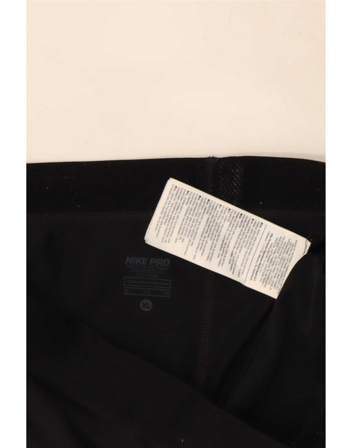Nike Damen Dri Fit Graphic Leggings UK 18 XL Schwarz Polyester