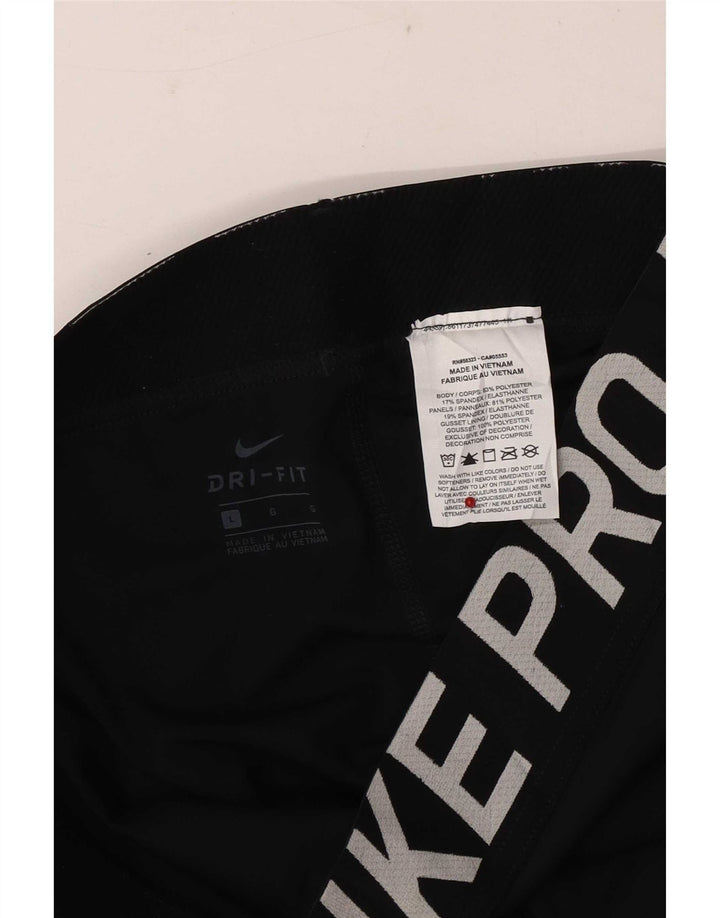 Nike Damen-Leggings mit Grafik, groß, aus schwarzem Polyester