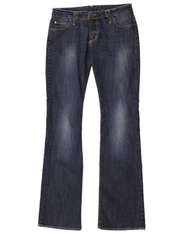 Vintage Damen Bootcut Jeans W32 L34 Marineblaue Baumwolle