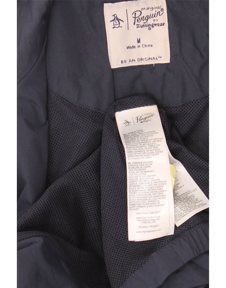 Penguin Herren Bomberjacke UK 38 Medium Marineblau Nylon