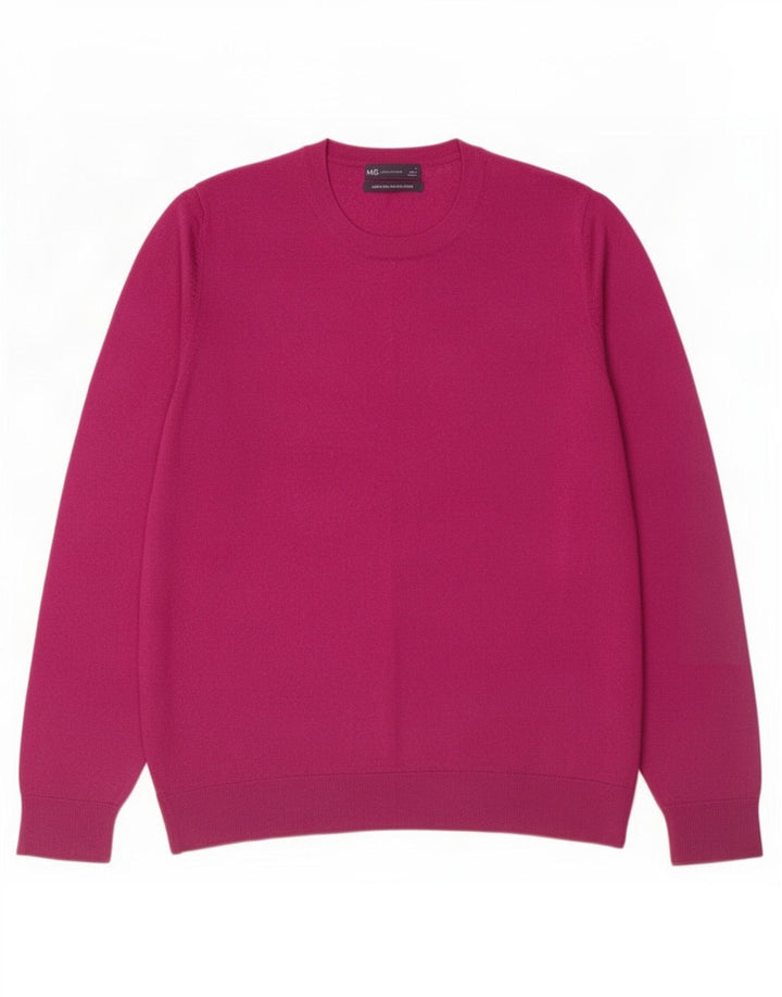 Marks & Spencer Damen-Pullover mit Rundhalsausschnitt, UK 16, Größe L, kastanienbraune Wolle