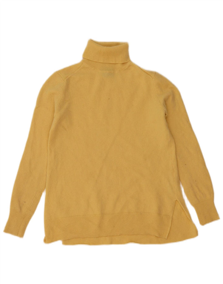 Massimo Dutti Damen-Pullover mit Rollkragen, UK 6, XS, gelbe Wolle