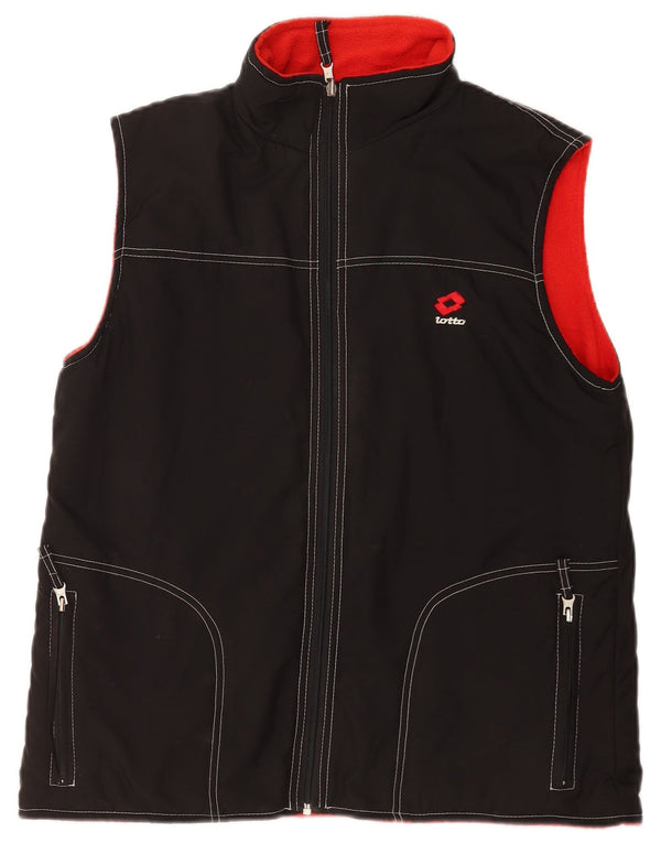 Lotto Herren Reversible wattierte Weste UK 36 Small Schwarz Polyester