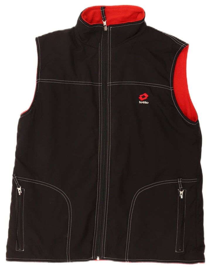 Lotto Herren Reversible wattierte Weste UK 36 Small Schwarz Polyester