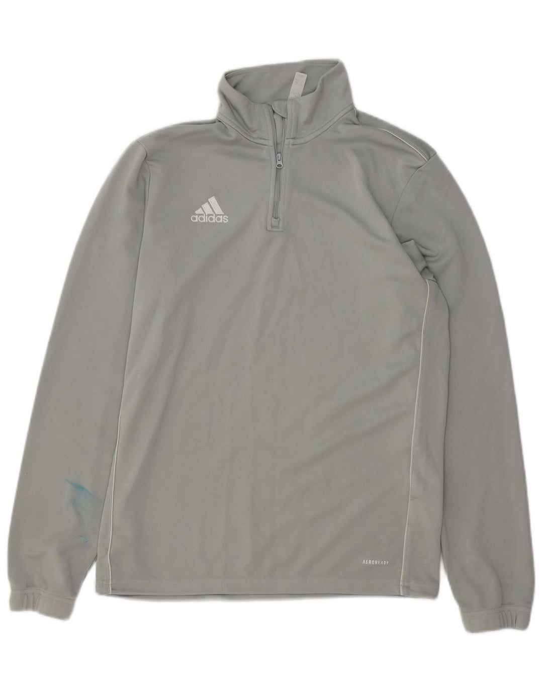 Adidas Herren Aeroready Zip Neck Pullover Trainingsanzug Top Mittelgraues Polyester